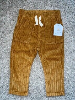 NWT organic Little Co caramel corduroy pants 18-24 months
